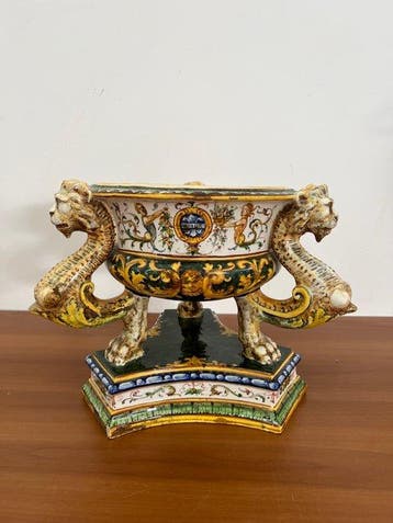 Angelo MINGHETTI (1822-1885) - Vaas - Majolica