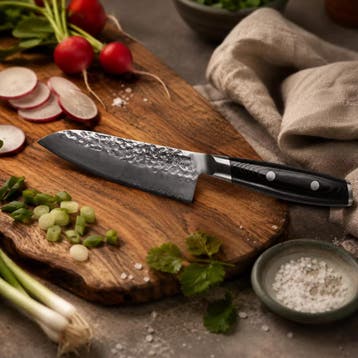 Yaxell Tsuchimon Santoku Koksmes 12,5 cm – VG10 Staal –, Ophalen of Verzenden, Nieuw, Overige materialen