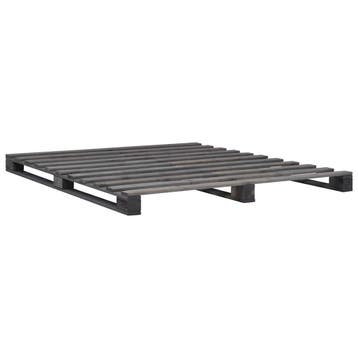 vidaXL Bedframe pallet massief grenenhout grijs 180x200 cm, Eenpersoons, Verzenden, Nieuw, 80 cm