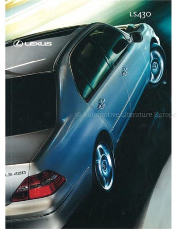 2003 LEXUS LS430 BROCHURE NEDERLANDS, Nieuw, Author