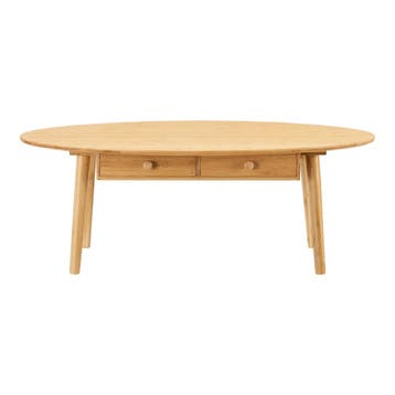 [en.casa] Salontafel Harboøre 37x100x48 cm bamboe, Huis en Inrichting, Tafels | Salontafels, Verzenden, Nieuw