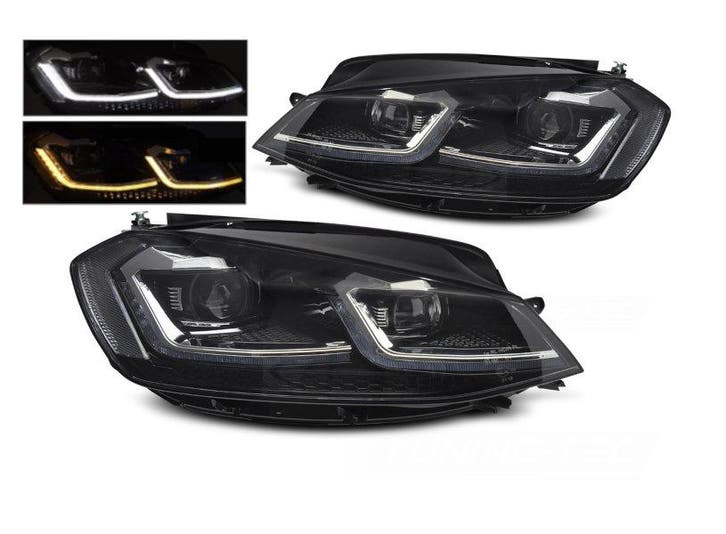 Koplampen dynamisch LED Silver geschikt voor Golf 7, Auto-onderdelen, Verlichting, Nieuw, Volkswagen, Verzenden