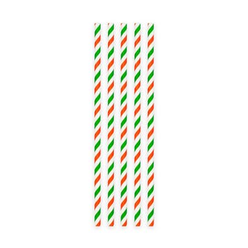 Papieren Rietjes Groen/Wit/Rood (20st), Hobby en Vrije tijd, Feestartikelen, Ophalen of Verzenden, Nieuw