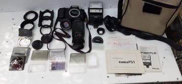 Konica, Sigma, Philips FS-1 + lenzen, tas en accessoires |, Nieuw