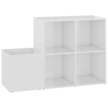 vidaXL Opbergkast 105x35,5x70 cm bewerkt hout hoogglans wit, Verzenden, Nieuw
