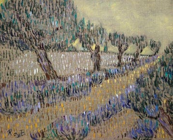 École pointilliste française (XX) - Paysage méditerranéen