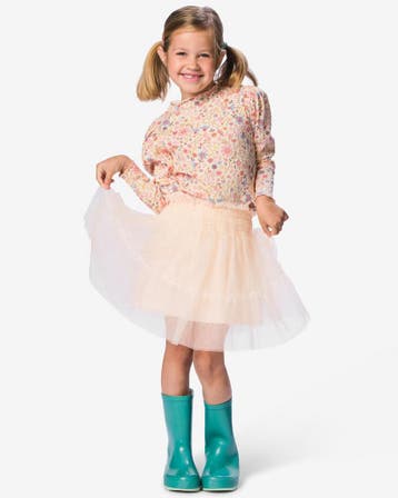 HEMA Kinderrok wijd mesh lichtroze, Verzenden, Nieuw