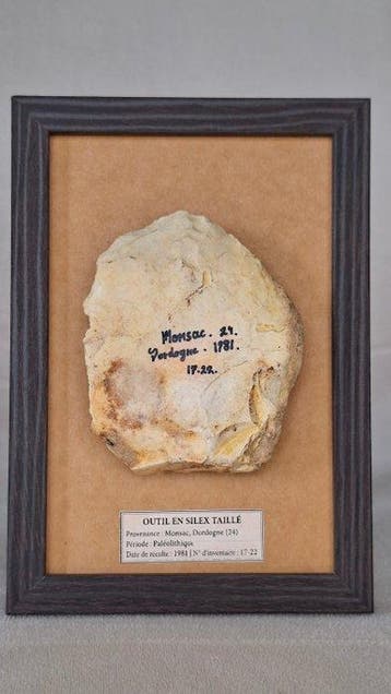 Paleolithisch Vuursteen Biface gereedschap uit