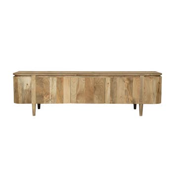 Tv-meubel Mangohout Ovalis 180 cm, Verzenden, Nieuw, Overige houtsoorten, Industriële meubels
