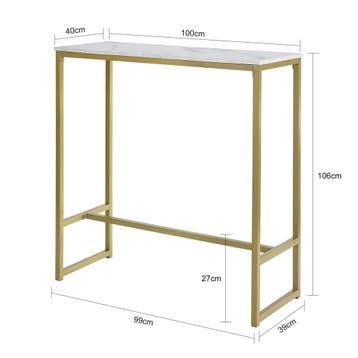 2dekans | SoBuy Bartafel hoog - Max. 50 kg - Marmer Effect -, Huis en Inrichting, Ophalen of Verzenden, Zo goed als nieuw