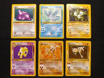 Pokémon - 6 Card - Hitmonlee, Hypno, Ditto, Articuno,, Nieuw