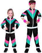 Retro Trainingspak Kinderen Zwart - 158, Verzenden, Nieuw