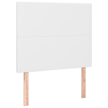 Bed Hoofdbord Kunstleer Wit | Tweedekansje | OP=OP, Overige materialen, Verstelbaar, 90 cm, Eenpersoons