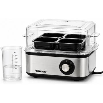 TIROSS Eierkoker 500 W voor 8 eieren met 3 kookstanden en..., Ophalen of Verzenden, Nieuw