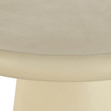 Salontafel Mangohout Rond Maya Microcement 45 Beige cm, Verzenden, Rond, Nieuw, Industriële meubels