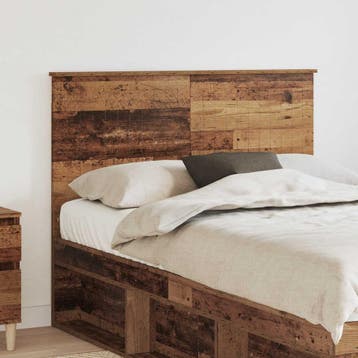 vidaXL Hoofdbord met hoofdeinde Oud Hout 120 cm Bewerkt hout, Verzenden, Nieuw, Bruin, Hout