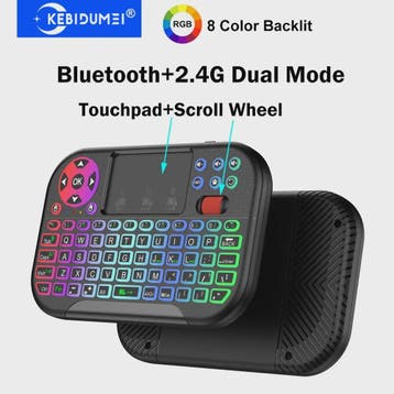 Mini Draadloos Toetsenbord met Touchpad, Scroll Wheel & 8 Kl, Verzenden, Nieuw