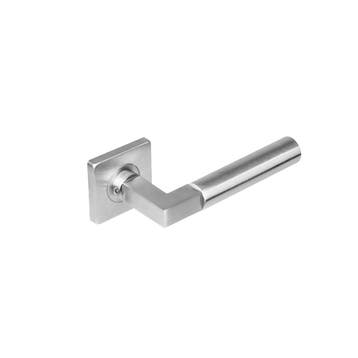 Intersteel Deurkruk Bau-Stil op vierkant rozet - RVS, Verzenden, Nieuw
