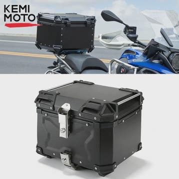 KEMIMOTO Universele Aluminium Motor Topkoffer 65L met Ledere, Verzenden, Nieuw