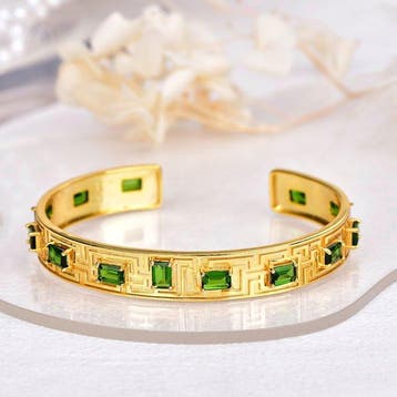 Zonder minimumprijs - Armband Zilver - Diopsiet -