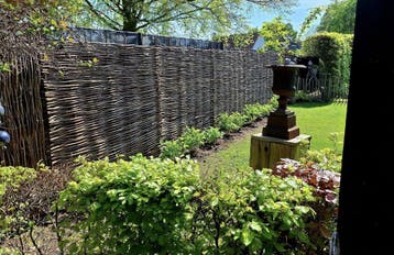 Ambachtelijke vlechtschermen hazelaar hout 180 tuinscherm, Tuin en Terras, Ophalen of Verzenden, Nieuw