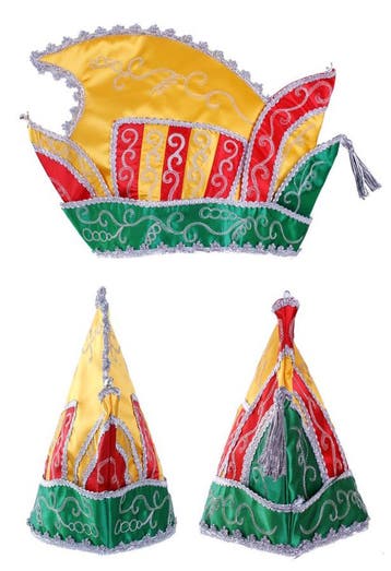 KIMU® Prins Carnaval Steek Muts Geel Rood Groen Prinsenmuts, Kleding | Heren, Carnavalskleding en Feestkleding, Ophalen of Verzenden