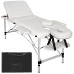3 zones massagetafel met 5cm vulling en aluminiumframe - wit, Verzenden, Nieuw