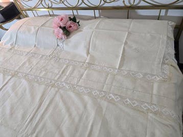 Laken (3) - 265 cm - 225 cm - Antieke uitzet