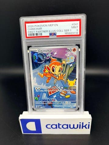 Pokémon - 1 Graded card - Chimchar [First Partner, Hobby en Vrije tijd, Nieuw