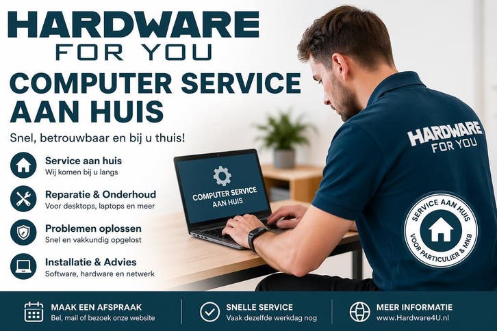 Computerhulp aan Huis | Reparatie, Training, Optimalisatie!, Diensten en Vakmensen, Computer en Internet experts, Beveiliging en Viruspreventie