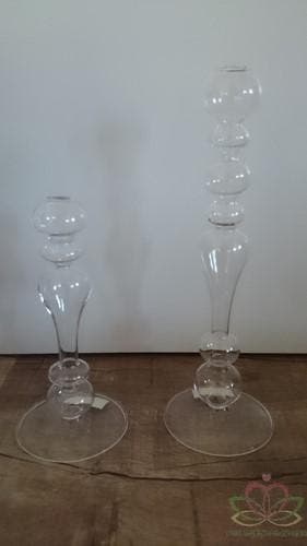 Glas Vaas Kandelaar 30 cm, Ophalen of Verzenden, Nieuw