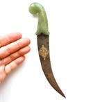 Mughal Groene Jade Dagger - Handle and Blade - 230 mm