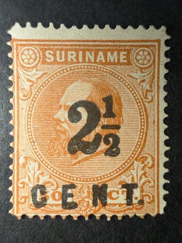 Suriname 1892 - Hulpuitgifte - NVPH 21B, Gestempeld