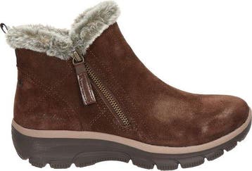 Skechers Easy Going-High Zip Dames Laarzen - Donkerbruin -, Verzenden, Nieuw