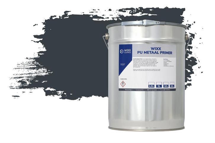 Wixx PU Metaalprimer RAL 7016 | Antracietgrijs 2.5L, Doe-het-zelf en Verbouw, Verf, Beits en Lak, Verf, Grijs, Nieuw, Minder dan 5 liter