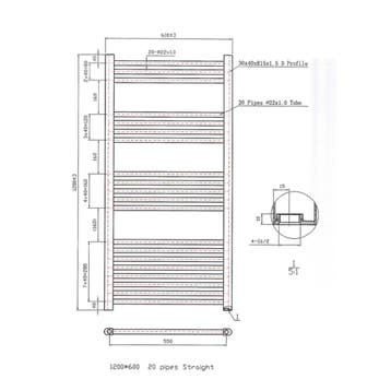 Designradiator Boss & Wessing Vertico Multirail 120x60 cm, Ophalen of Verzenden, Nieuw