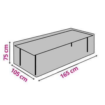 Tuintafelhoes | Perel | 165 x 105 x 75 cm (PP, Grijs), Tuin en Terras, Tuinmeubel-accessoires, Verzenden, Nieuw