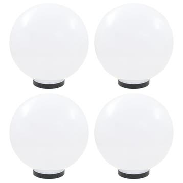 vidaXL LED-bollampen 4 st rond 30 cm PMMA, Tuin en Terras, Verzenden, Nieuw, Kunststof