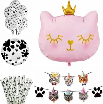 Banner Happy Birthday Cats XL, Verzenden, Nieuw