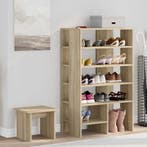vidaXL Schoenenkast met plank 2 pcs Sonoma Eiken Bewerkt, Huis en Inrichting, Verzenden, Nieuw