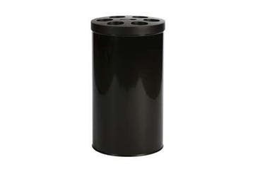 Beker afvalton 40 liter met lepelopvangbak zwart, Verzenden, Nieuw in verpakking