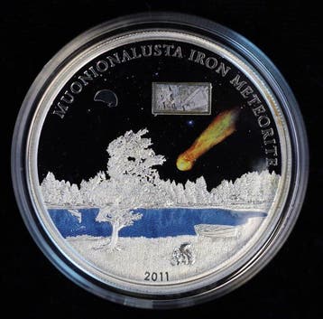 Cookeilanden. 5 Dollars 2011 The Muonionalusta Meteorite