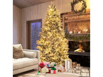 Coast kunstkerstboom 210 cm - geflockt winterdesign - 1684, Diversen, Verzenden, Nieuw