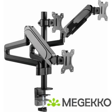 Gembird MA-DA3-01 Triple Monitor Arm 27  Zwart, Computers en Software, Monitoren, Verzenden, Nieuw, Gembird