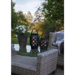 LED Lantaarn Zwart met Flame Effect | 16 cm Hoog | Voor B..., Ophalen of Verzenden, Nieuw