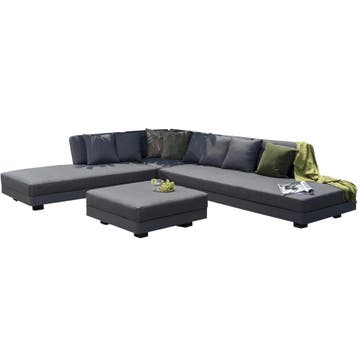 Santa Monica hoek loungeset 4 delig aluminium antraciet, Ophalen of Verzenden, Nieuw, Aluminium