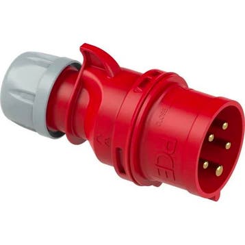 PCE CEE Stekker 5-polig 16A 400V IP44 rood, Ophalen of Verzenden, Nieuw