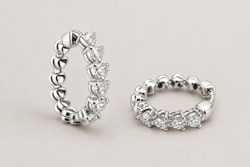 Cocktail oorbellen - 18 karaat Witgoud - 1.79ct. tw. Diamant