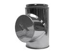 Pellet Pijp 80 Dw. T-stuk Met Deksel 90 Graden, Nieuw