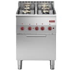 Gasfornuis 4 branders en elektrische convectie-oven GN 2/3, Verzenden, Nieuw in verpakking